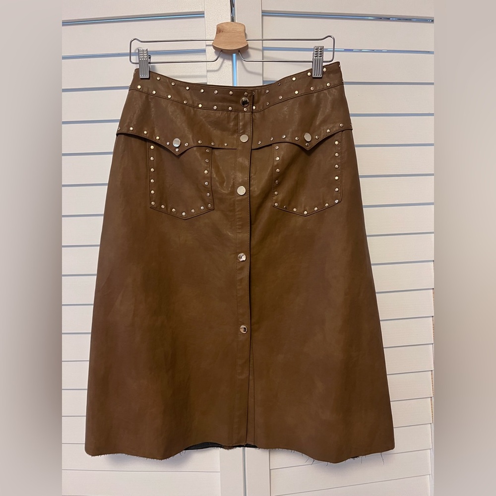 Brown Studded Skirt